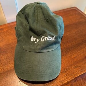 Green 'Very Great' Cotton Baseball Cap